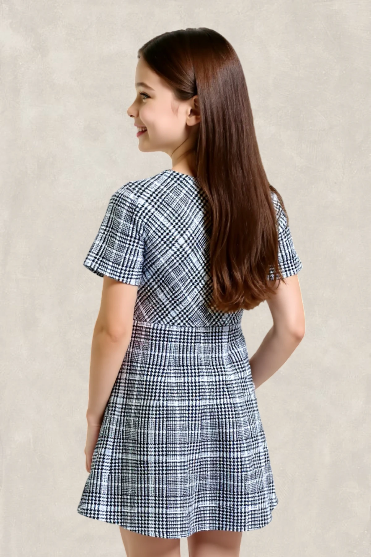 Cepli Ekoseli Elbise