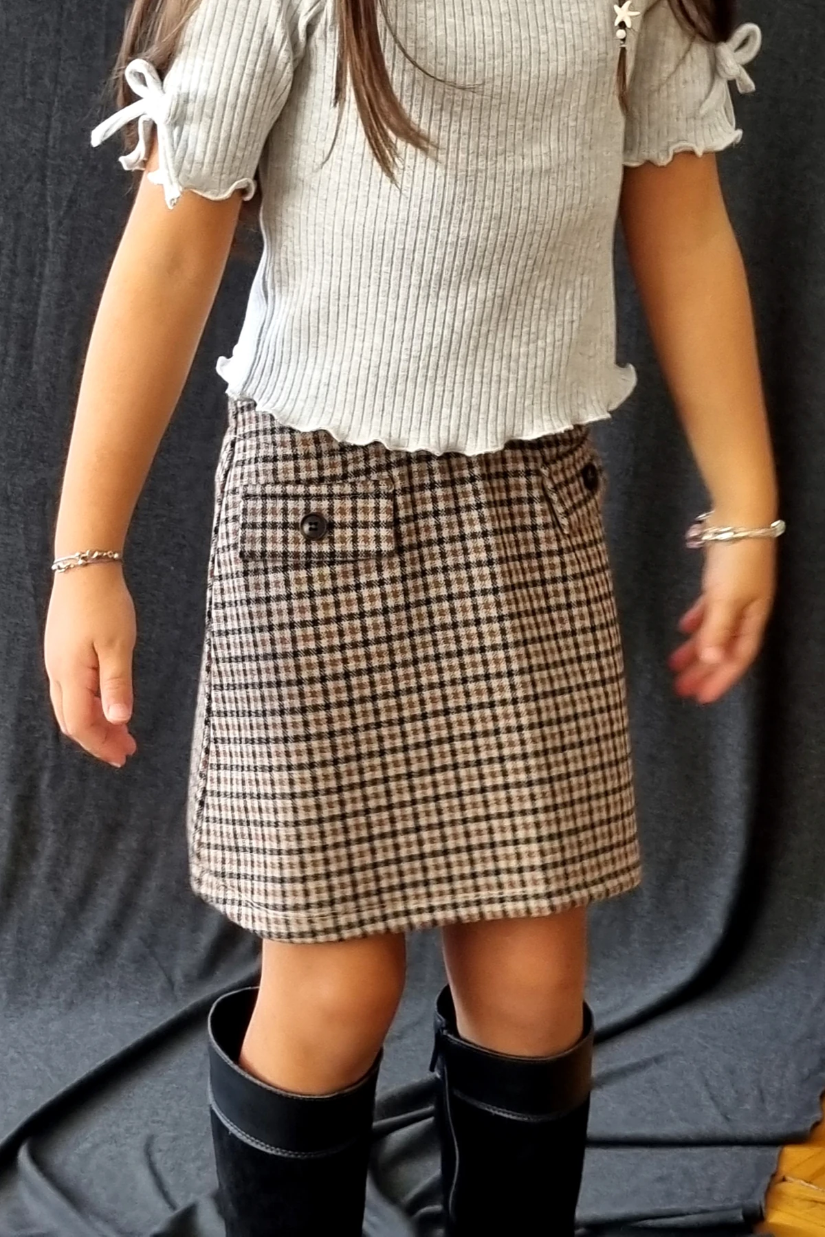 Kareli Jakarlı Etek