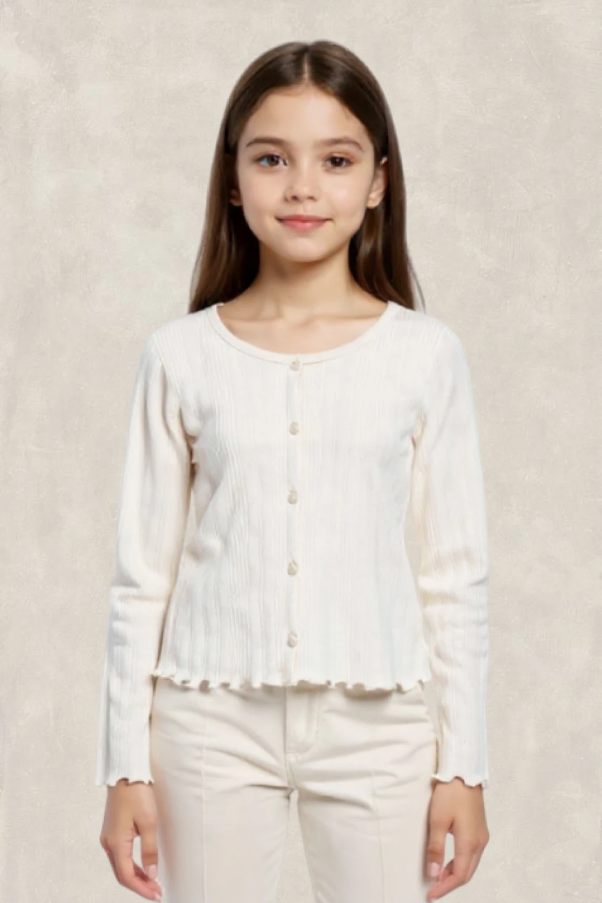 Kikka Basics - Jakarlı Ribana Uzun Kollu T-shirt