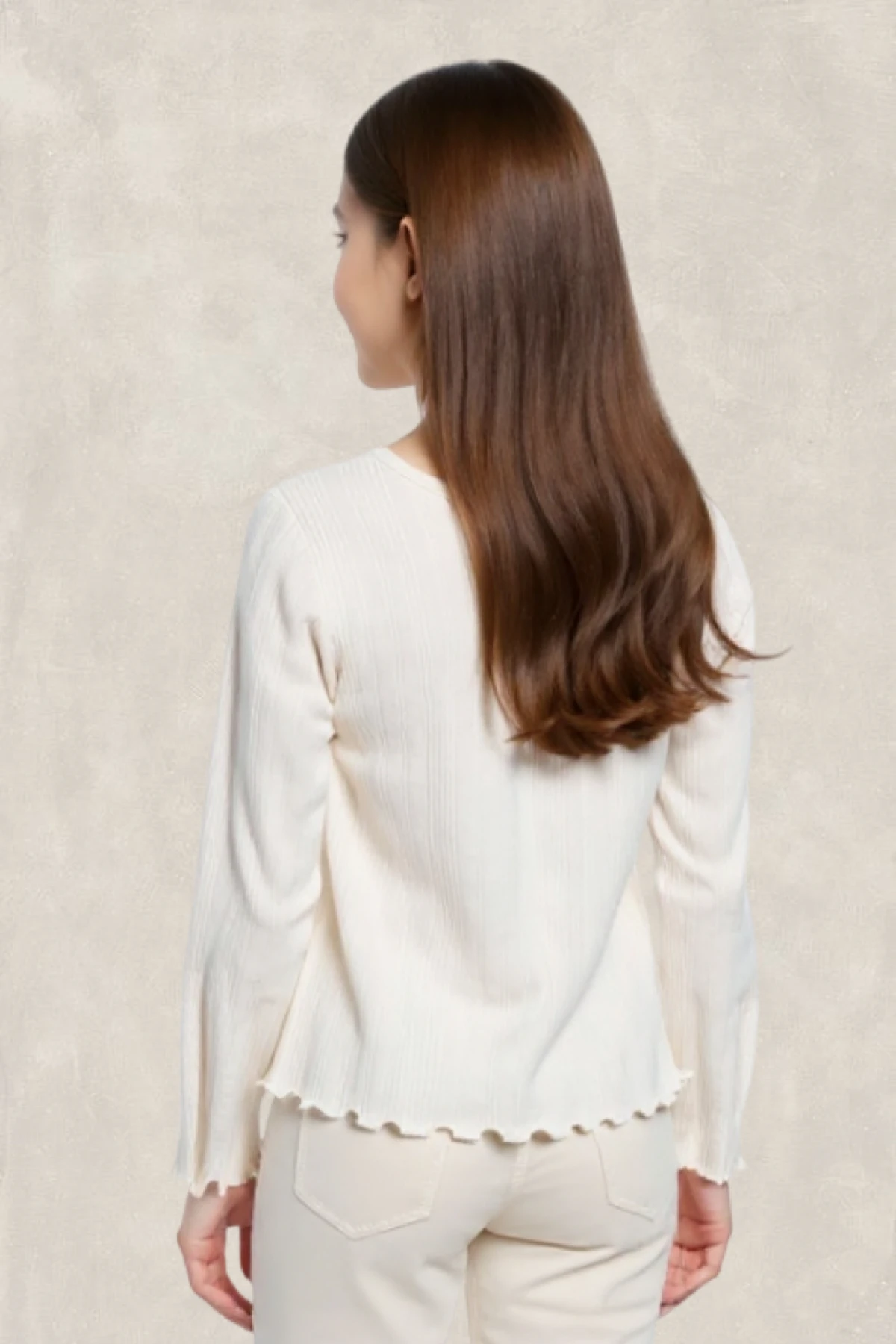 Kikka Basics - Jakarlı Ribana Uzun Kollu T-shirt