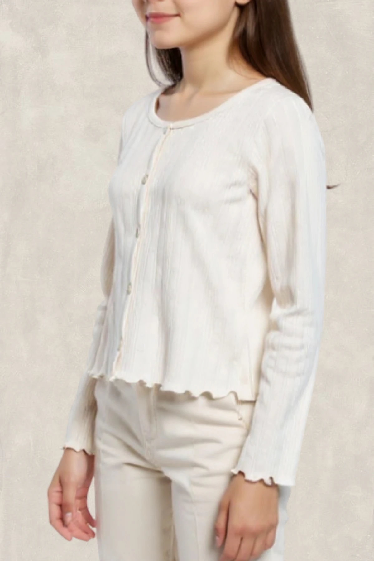 Kikka Basics - Jakarlı Ribana Uzun Kollu T-shirt