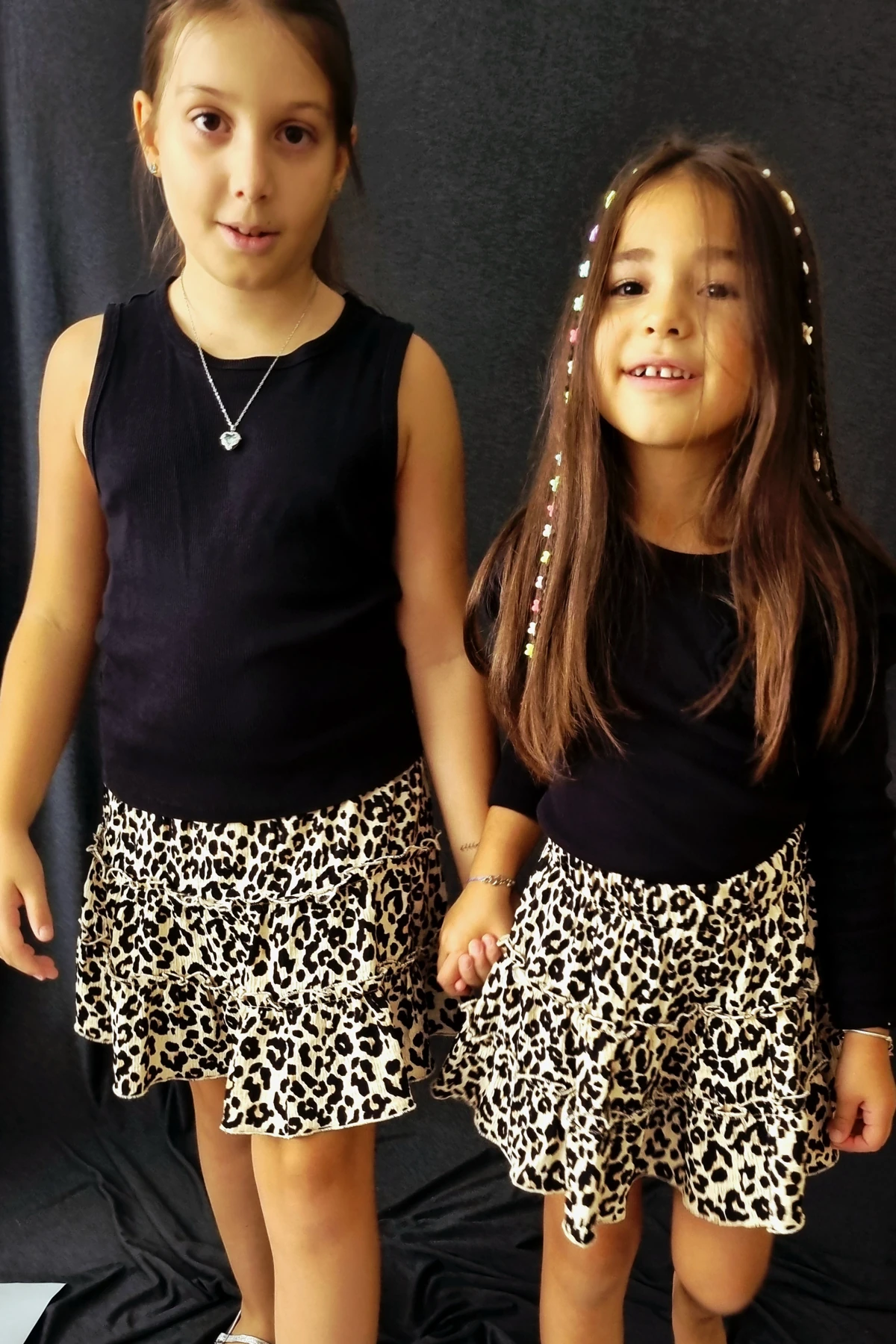 Leopar Fırfırlı Etek