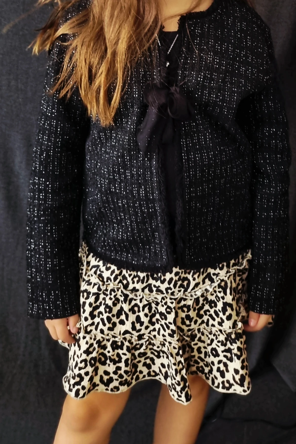 Leopar Fırfırlı Etek