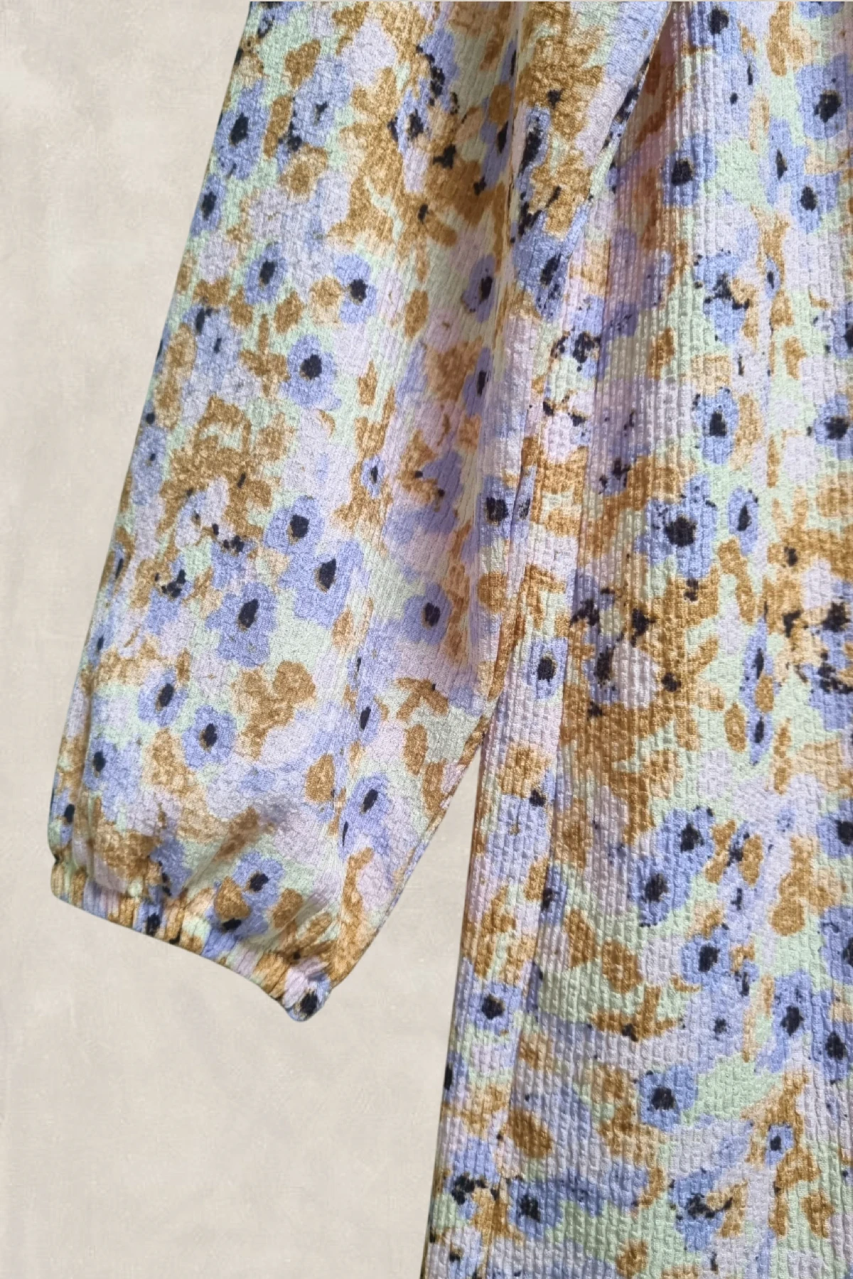 Mini Çiçekli Fırfırlı Elbise