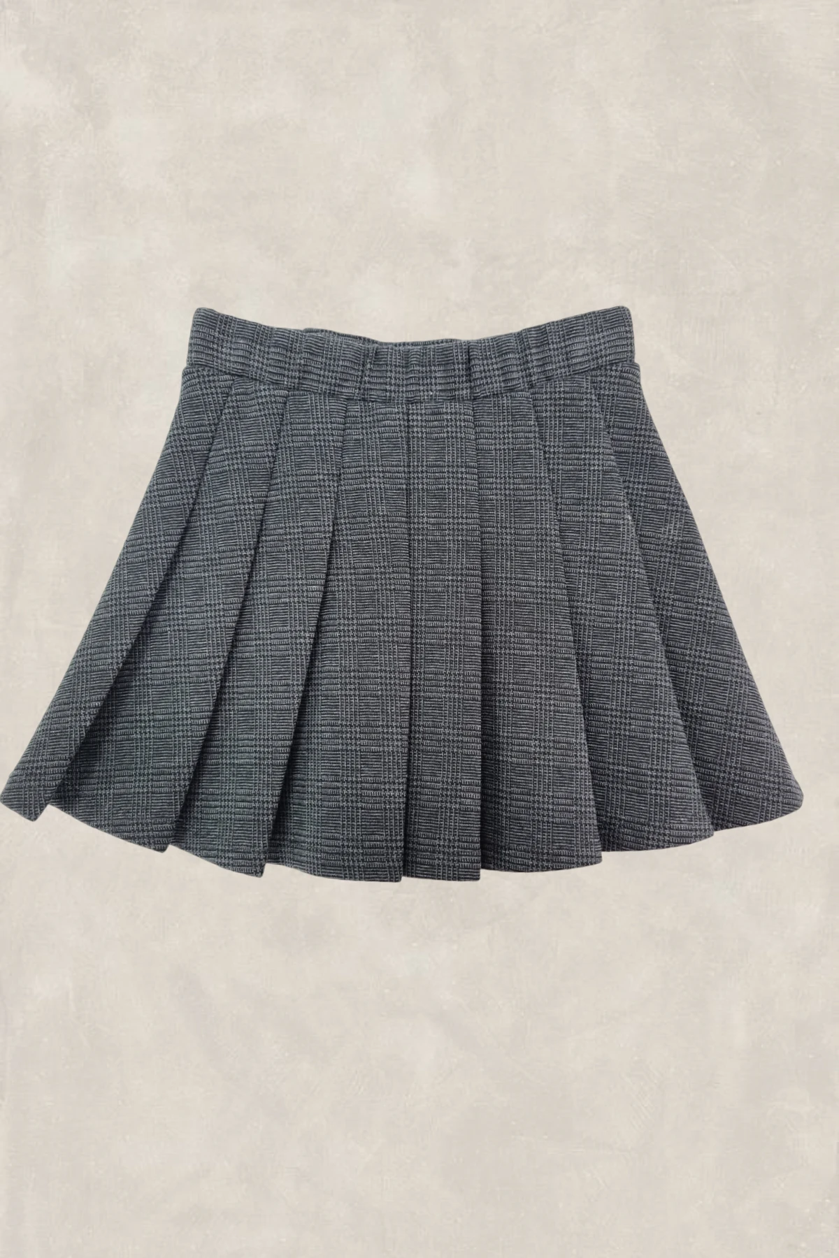 Antrasit, Jakarlı, Pileli Düğme Detaylı Etek