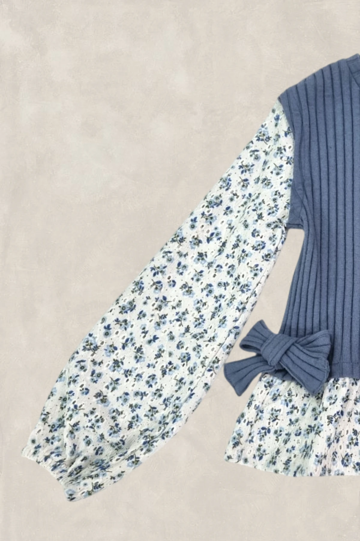 Kurdeleli Kombine Triko Yelekli Bluz