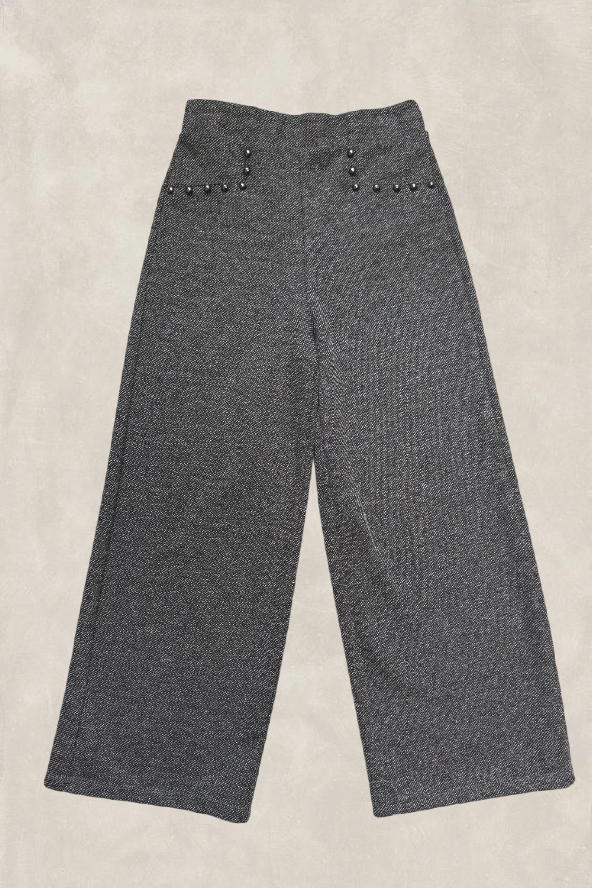 Zımba Detaylı Antrasit Melanj Pantolon