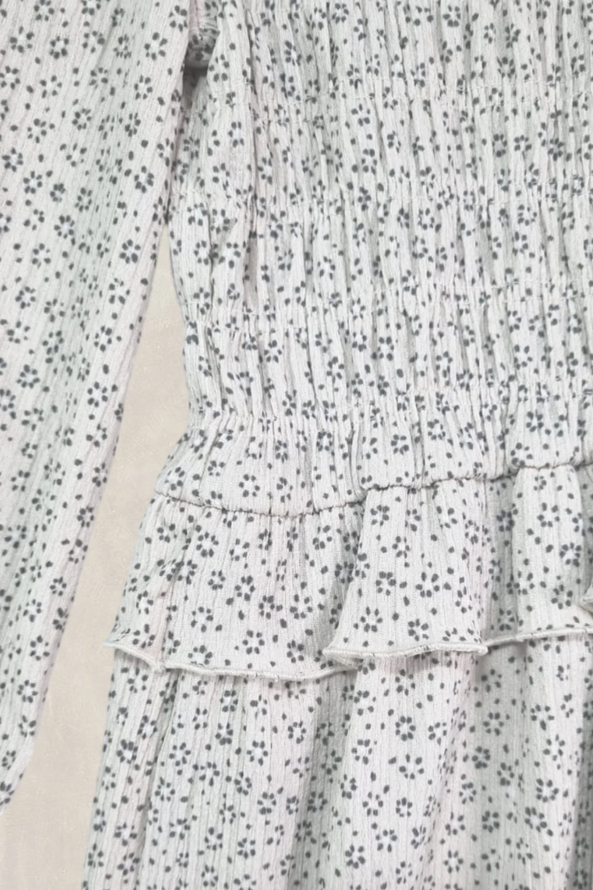 Büzgülü Çiçek Desenli Elbise