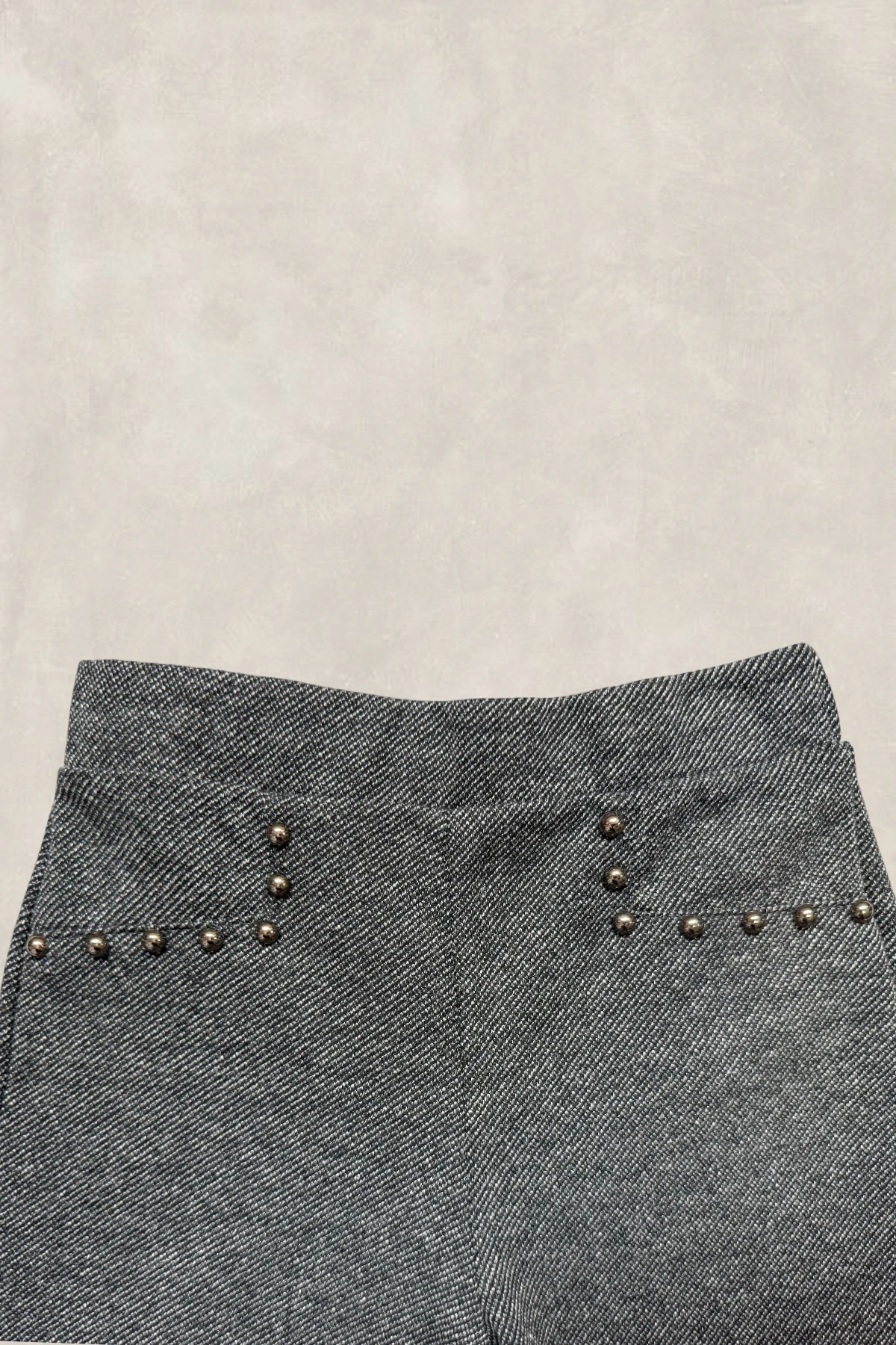 Zımba Detaylı Antrasit Melanj Pantolon