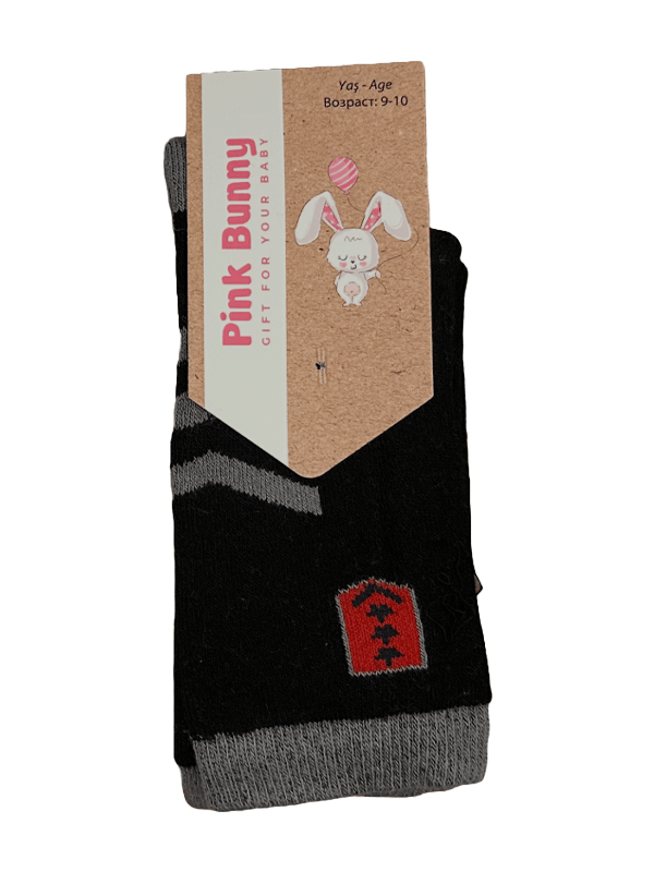 Pink Bunny YIldız Arma Desenli Havlu Çocuk Çorap Seti