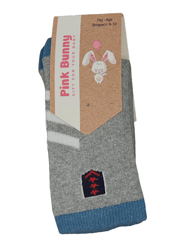Pink Bunny YIldız Arma Desenli Havlu Çocuk Çorap Seti