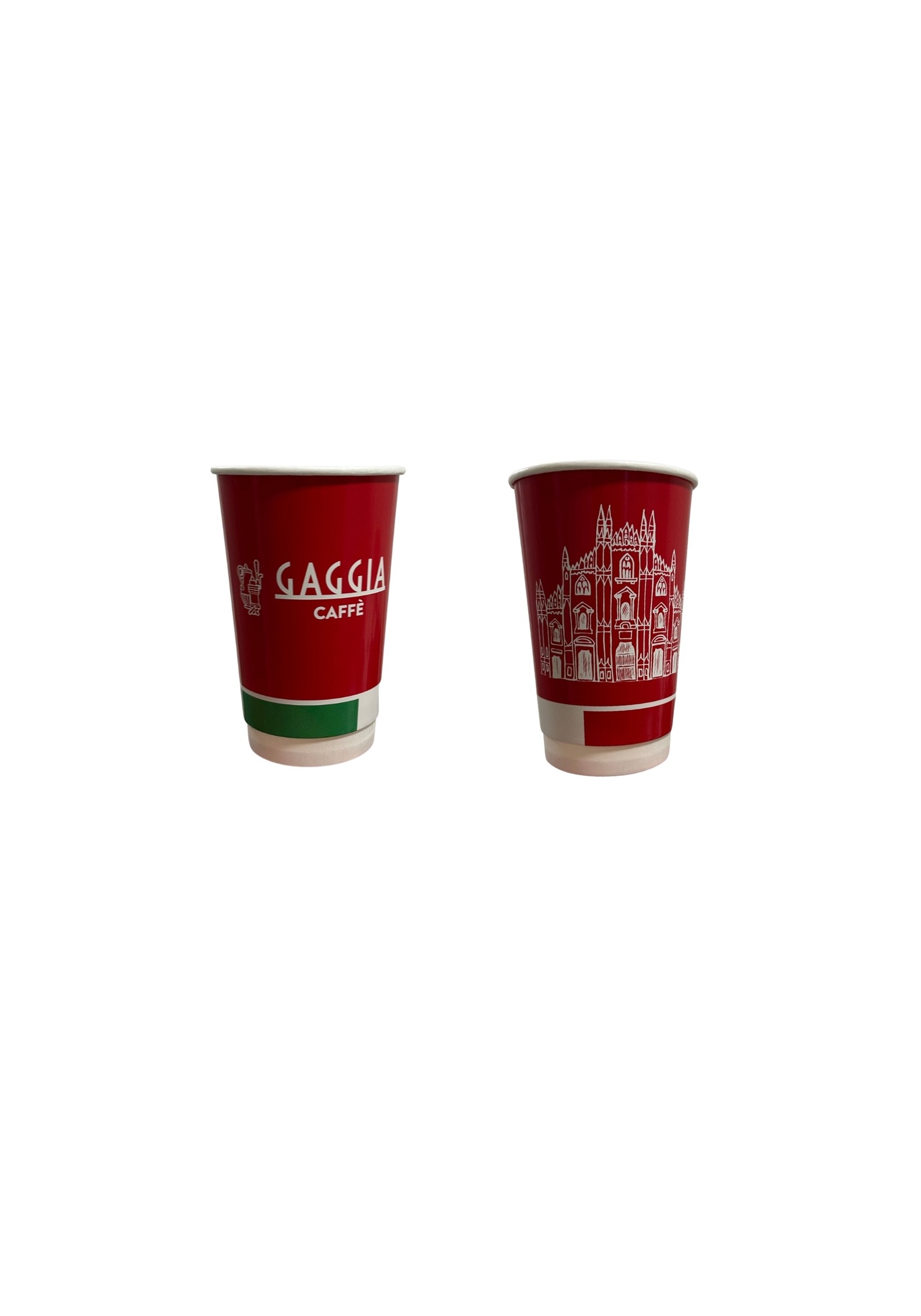 16 Oz Karton Bardak Double Wall (DW) El Yakmaz 450 ml / Kaliteli Bardak | Kahve, Çay / Gaggia Milano Baskılı / HSKHV0000504