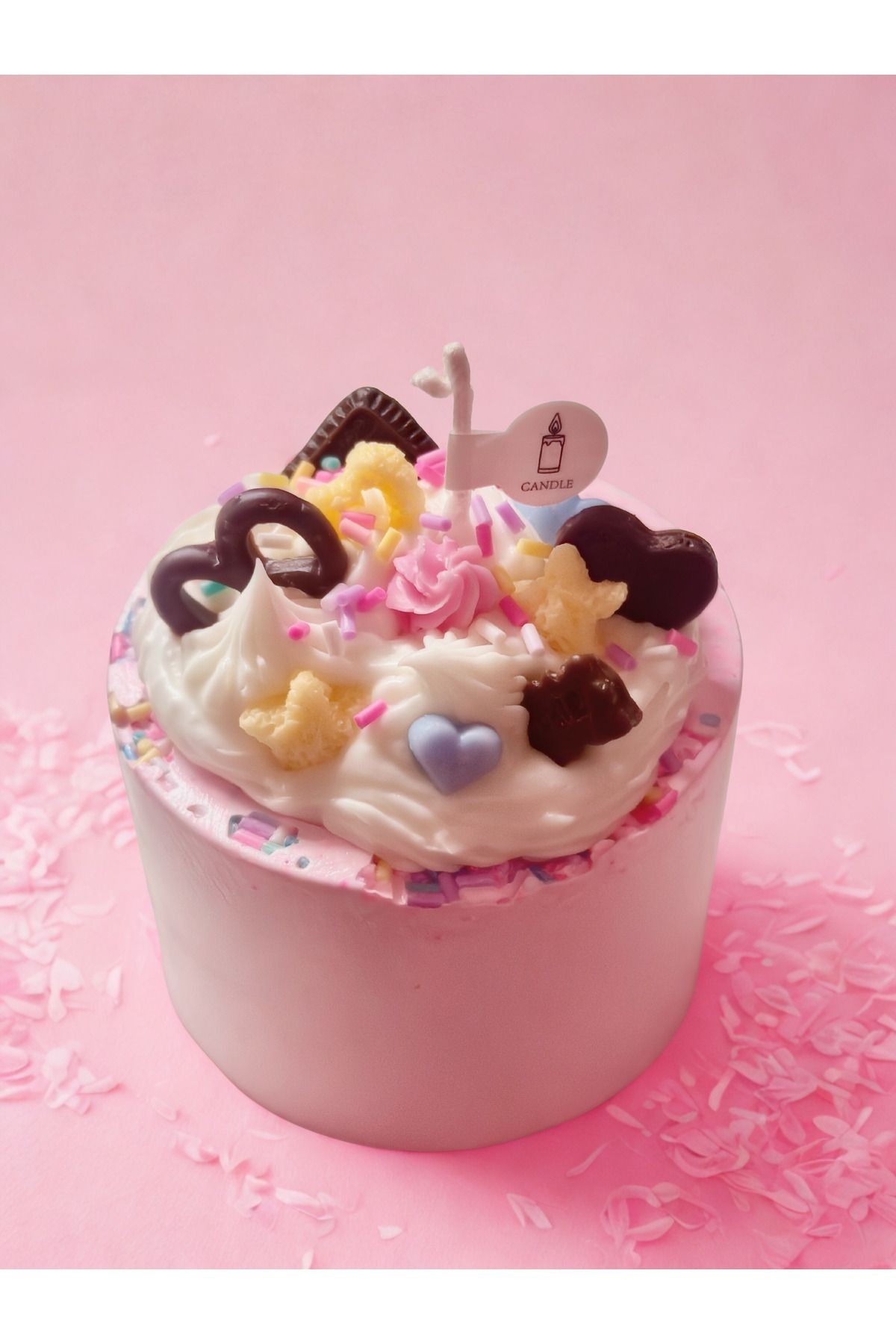 Sugar Rush | El Yapımı Tatlı Temalı Dekoratif Özgün Tasarım Soya Mumu