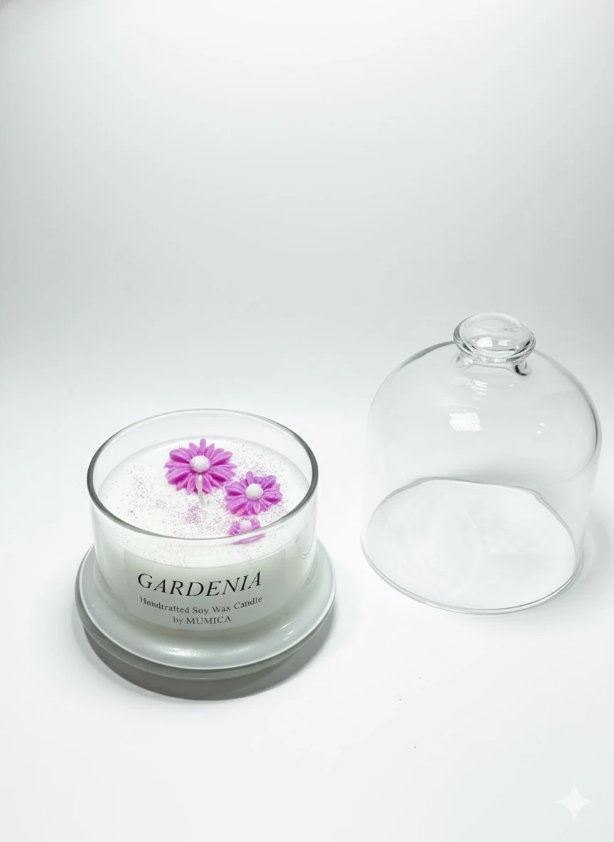 Sakura Kokulu Cam Kapaklı Mum