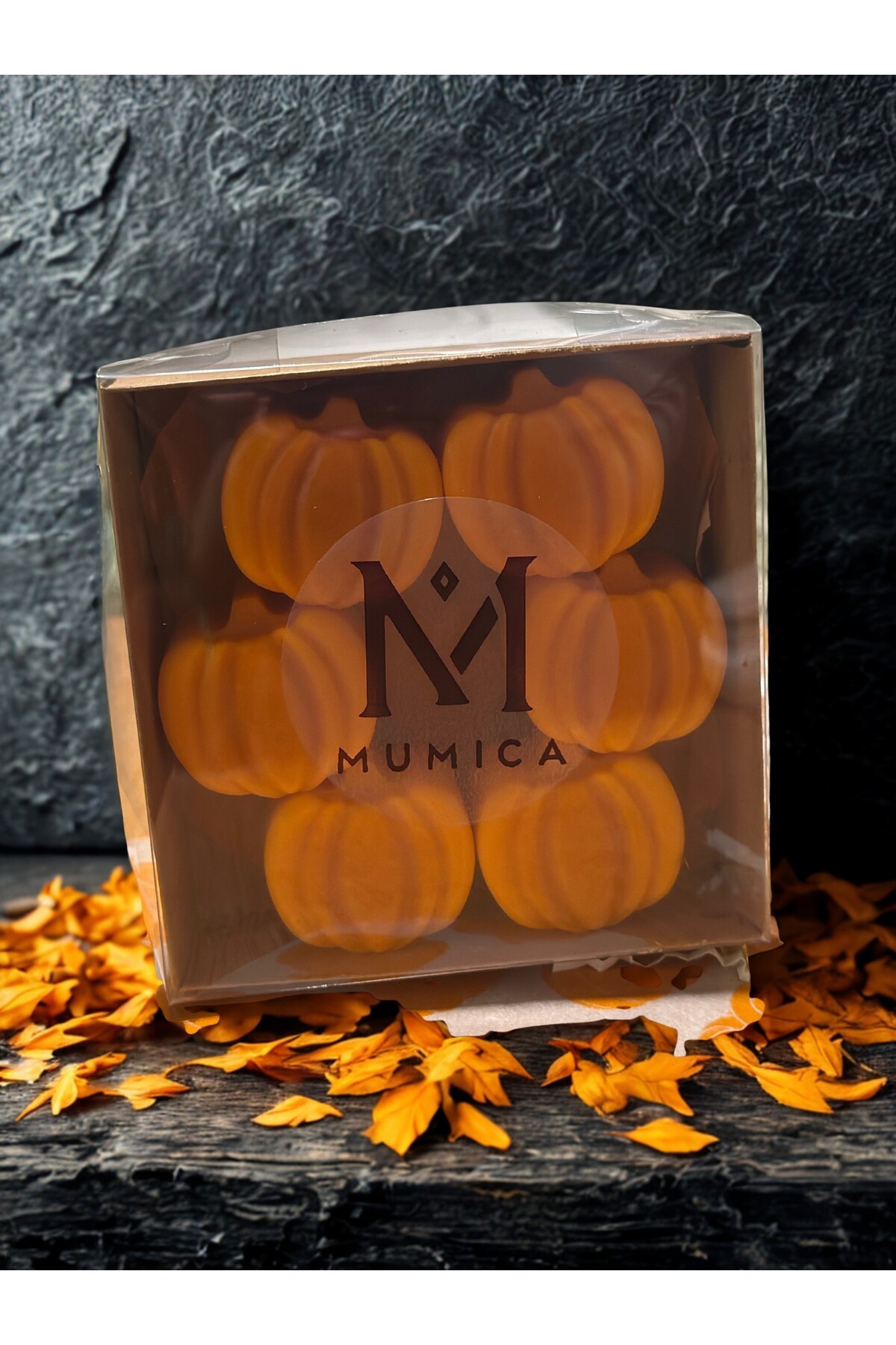 Halloween Balkabağı Şekilli Wax Melt – Kutulu, El Yapımı Buhurdanlık Koku Tableti