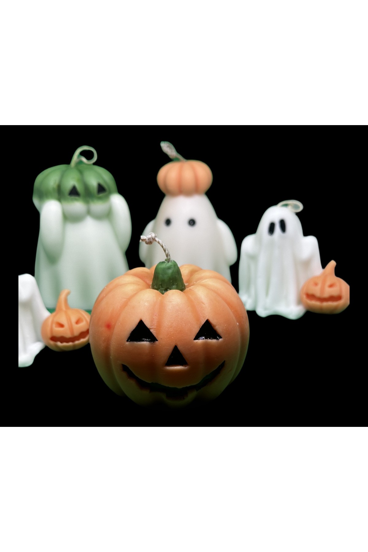 Balkabağı Tasarım El Yapımı Soya Mum – Halloween Cadılar Bayramı Dekoratif