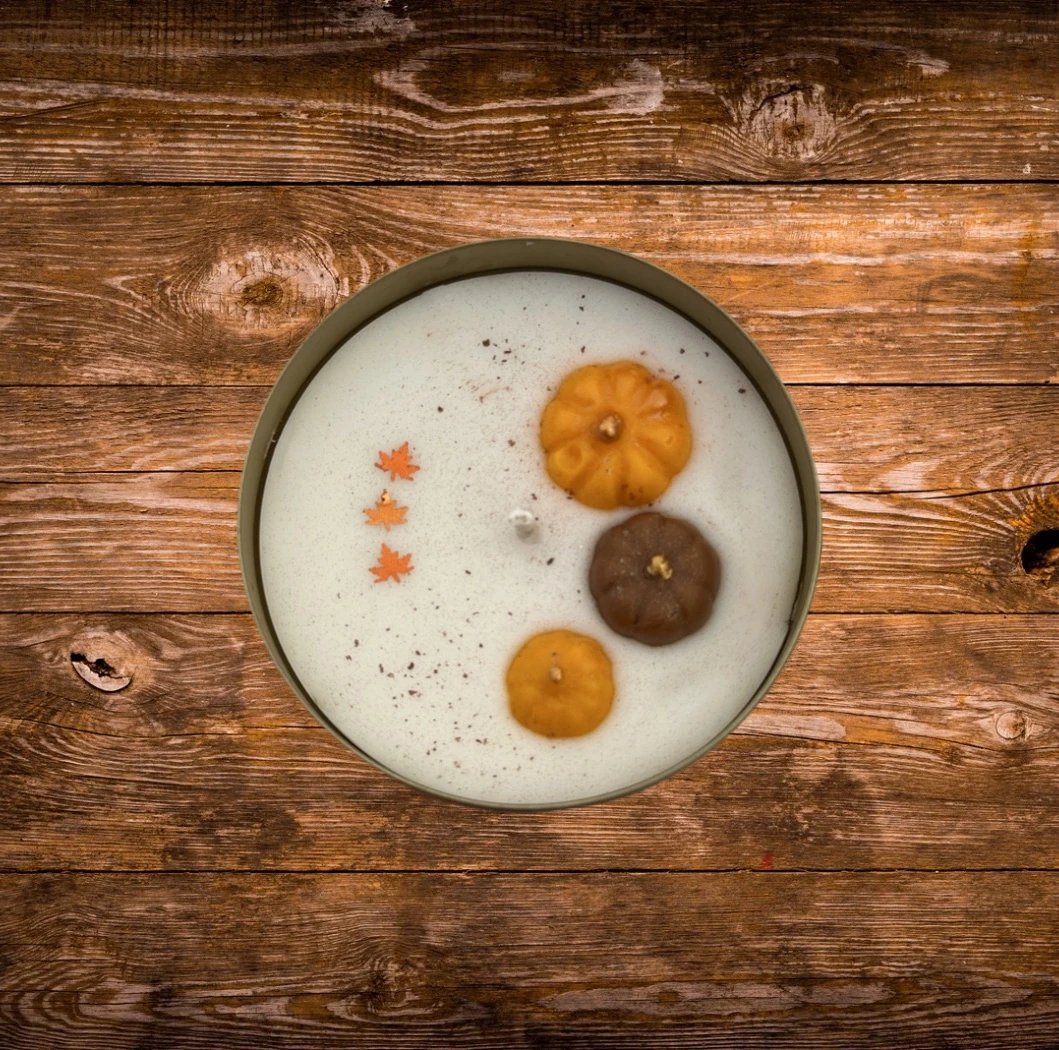 Mini Balkabaklı Kutulu Mum – El Yapımı Soya Wax Sonbahar Koleksiyonu