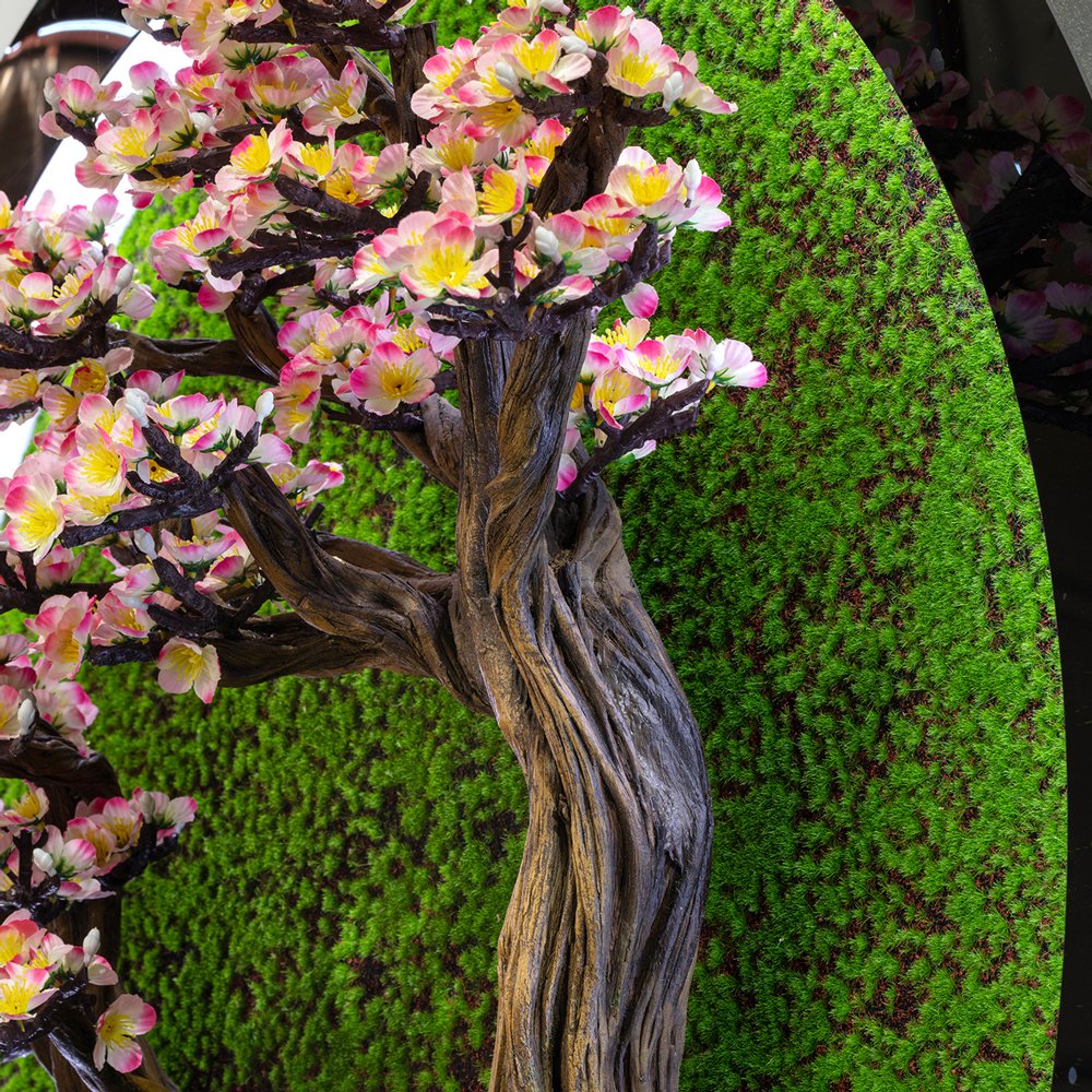 Led Işıklı Yuvarlak Sakura Tablo
