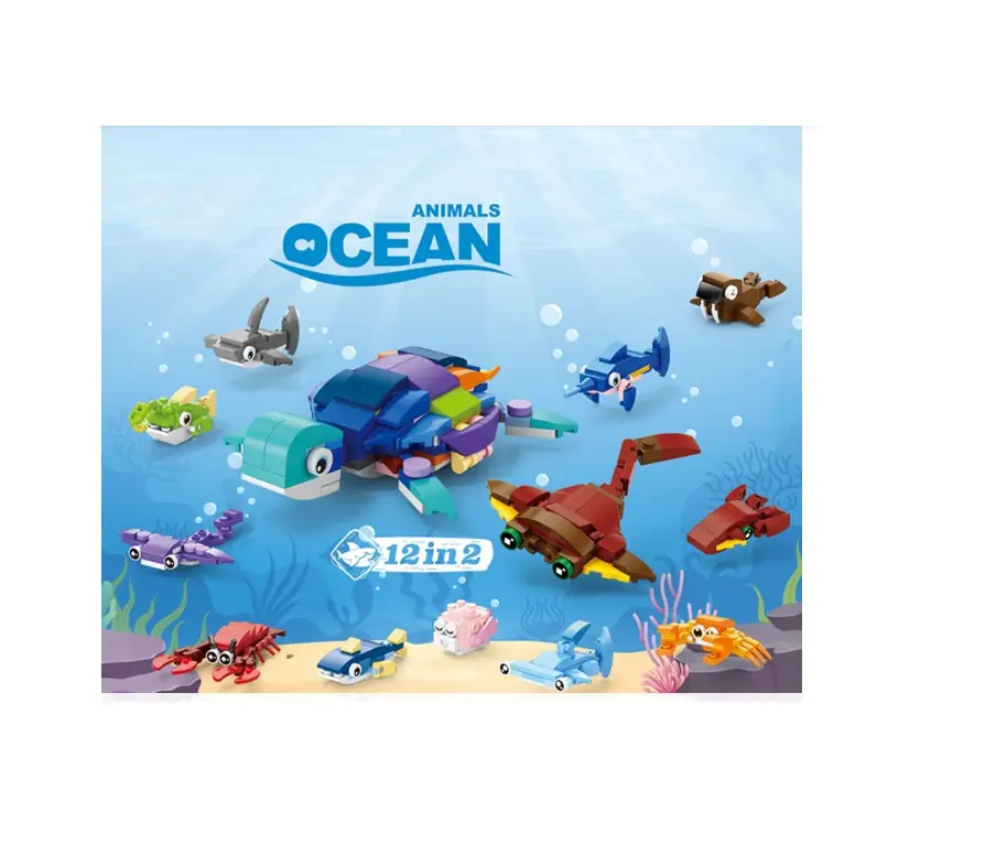 Animals Ocean 12in2 Çok Figürlü Yapı Seti | 9103K12