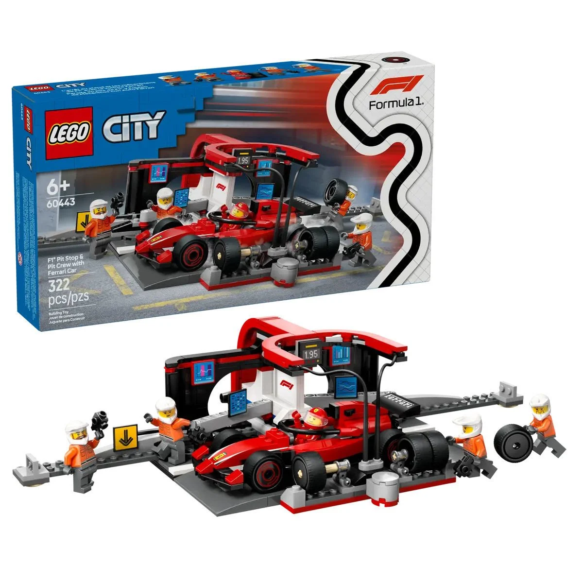 Lego City Ferrari F1 Pit Stop ve Pit Ekibi 60443 
