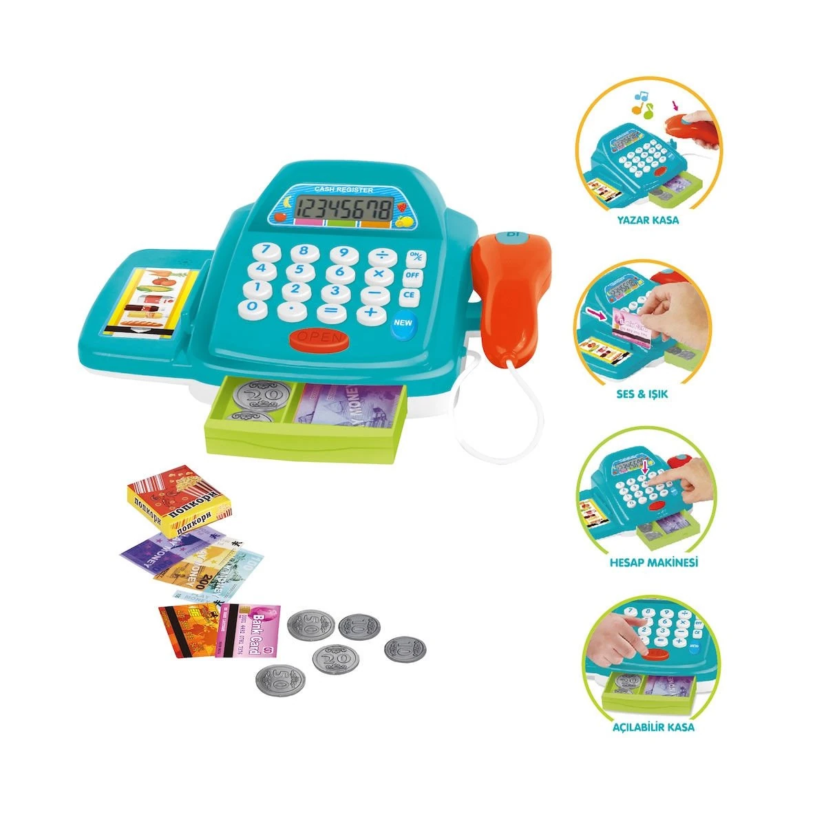 Işıklı Sesli Yazar Kasa