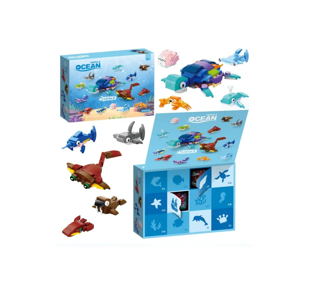 Animals Ocean 12in2 Çok Figürlü Yapı Seti | 9103K12