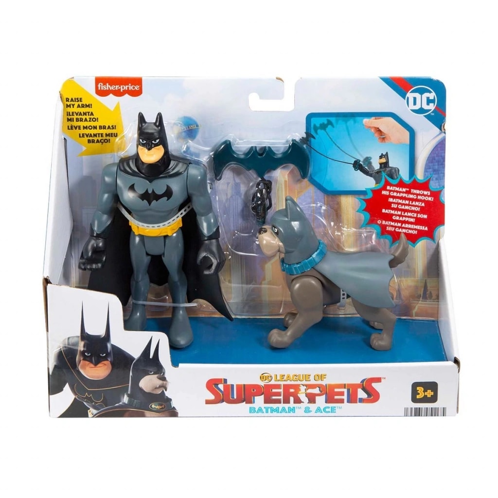 Imaginext DC League of Super Pets - Kahramanlar ve Hayvanlar - Batman ve Tazı Ace