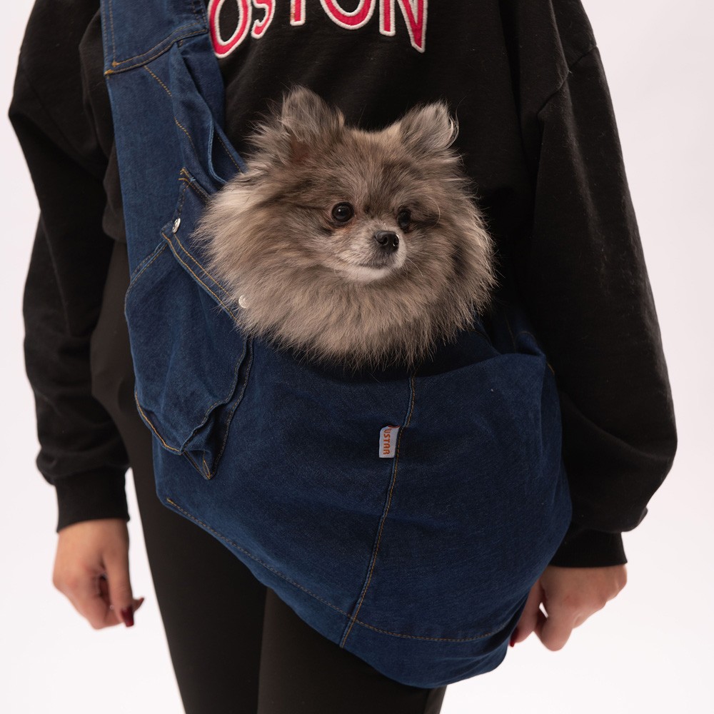 23026 Mavi Denim Crossbody Çanta
