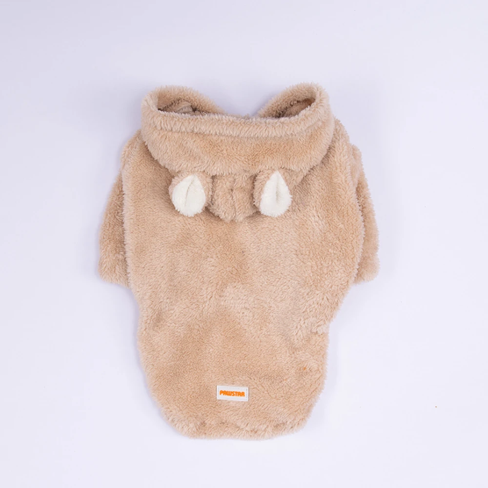 25725 Bej LuccaTeddy Hoodie