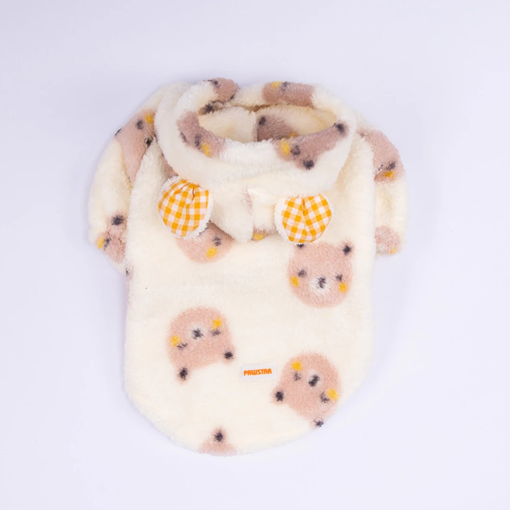 25726 Kahverengi SapporoBear Hoodie