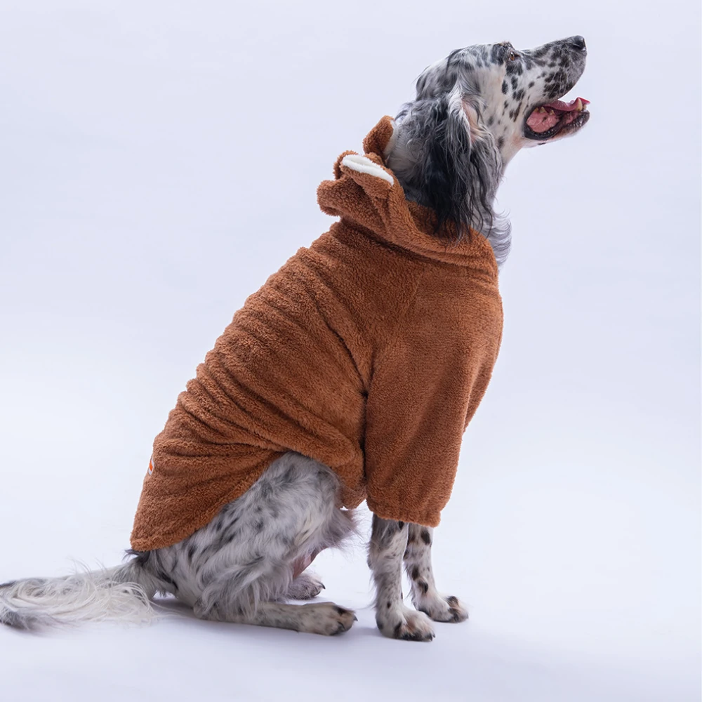 25758 Kahverengi LuccaTeddy Büyük Irk  Hoodie