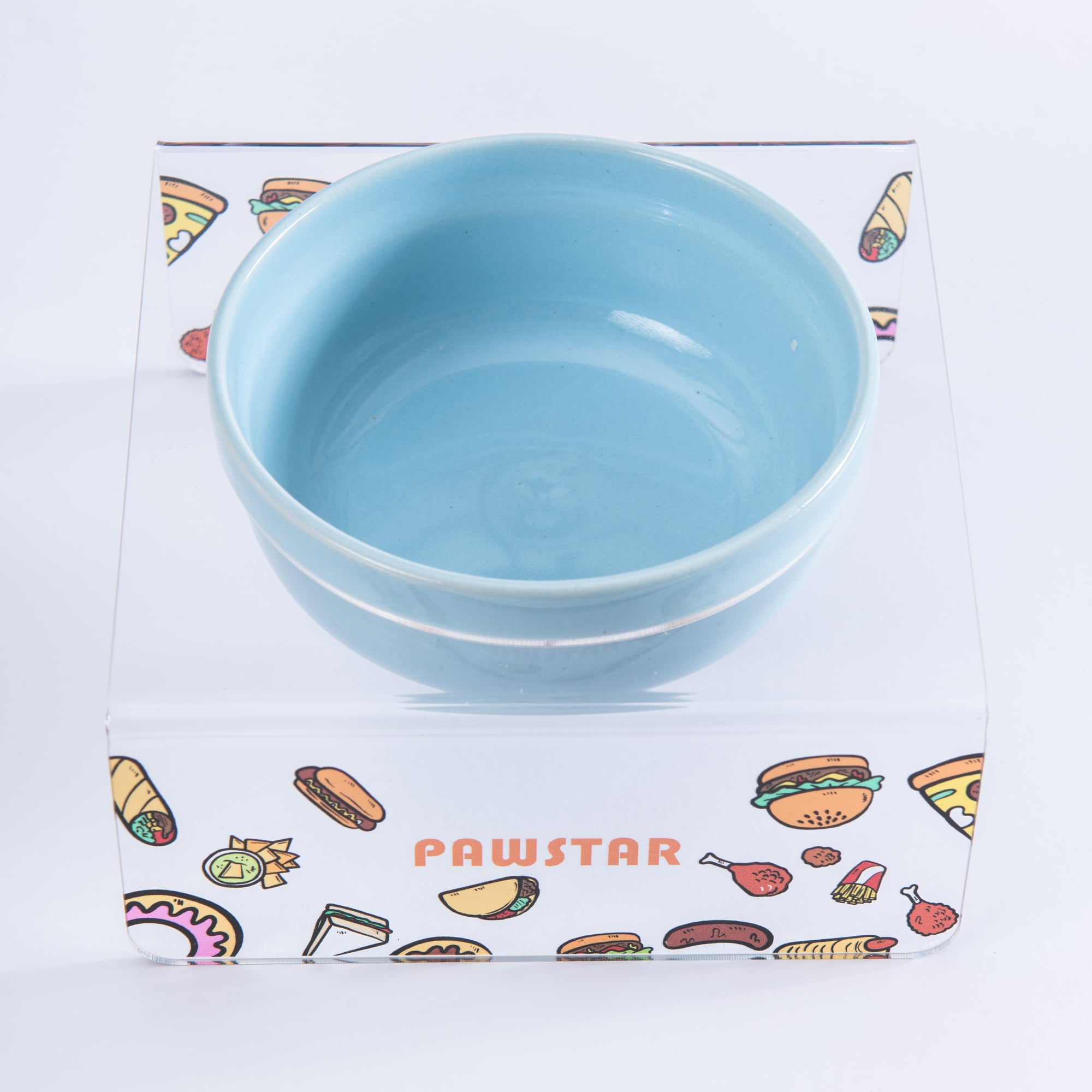 PMK025 Fast Food-Tekli Seramik-Pleksi Mama ve Su Kabı