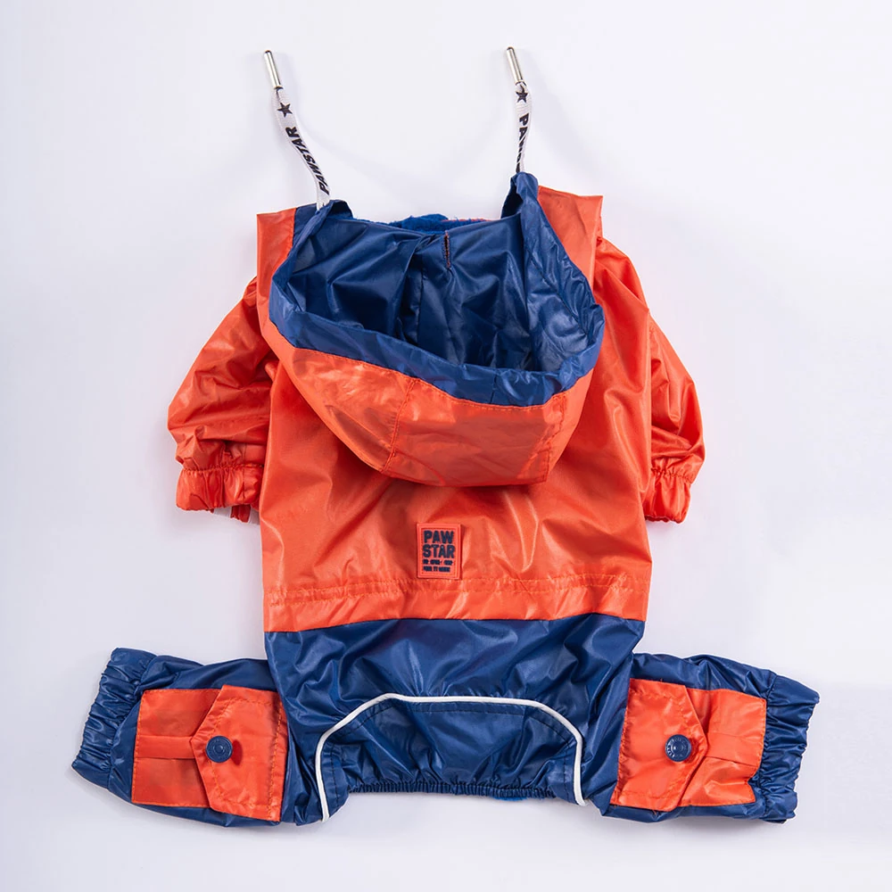 23567 Turuncu-Lacivert BiColor Büyük Irk Tulum Yağmurluk