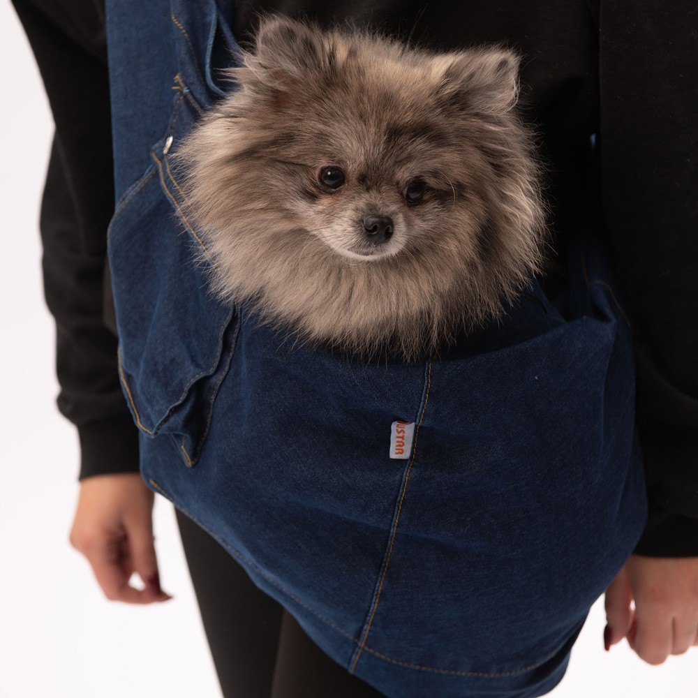 23026 Mavi Denim Crossbody Çanta