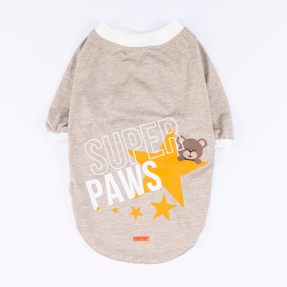 24755 Bej Super Paws Büyük Irk Sweat