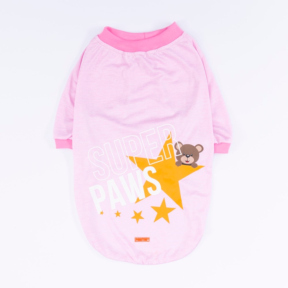 24754 Pembe Super Paws Büyük Irk Sweat