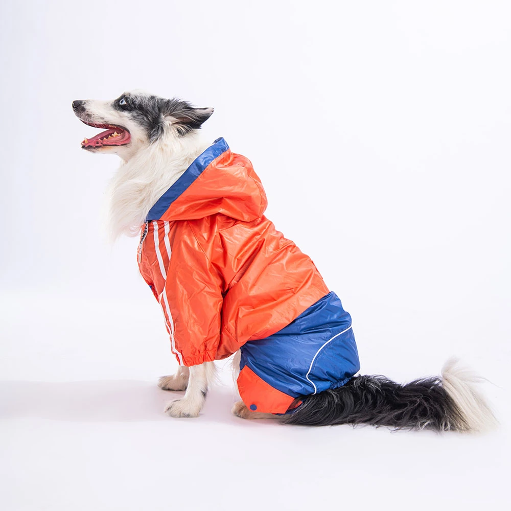 23567 Turuncu-Lacivert BiColor Büyük Irk Tulum Yağmurluk