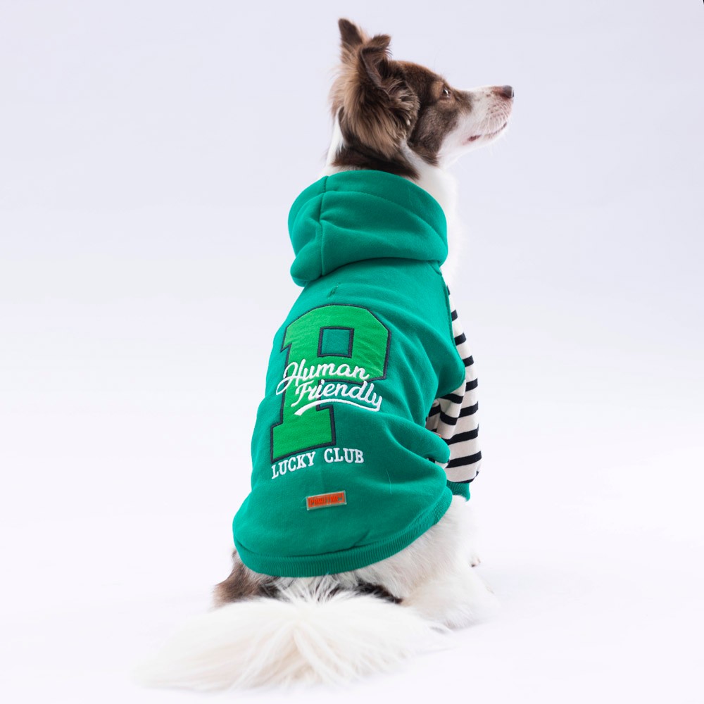 24703 Yeşil Lucky Club Hoodie