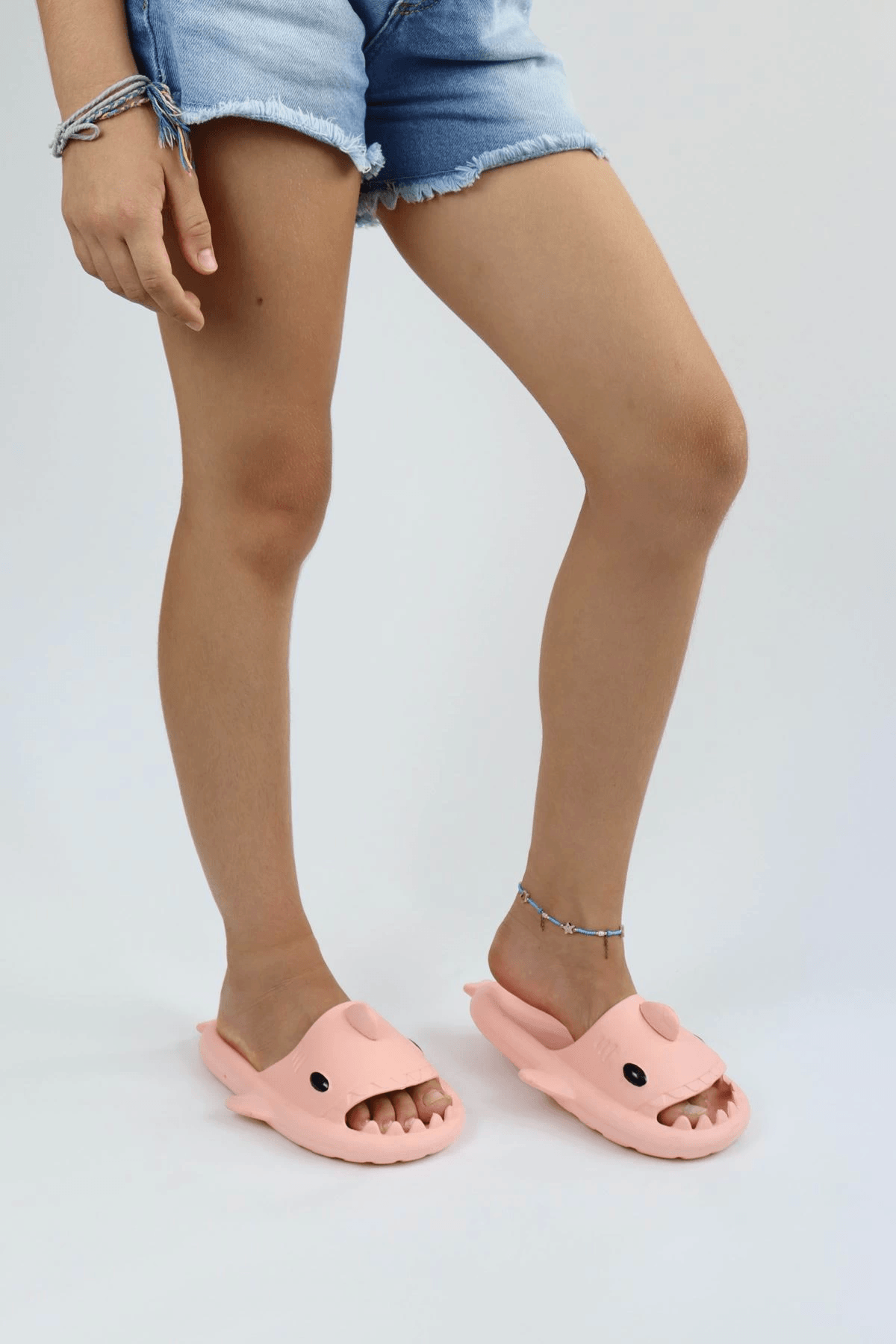 WG500 Köpekbalığı Pembe Unisex Tam Ortopedik Terlik Shark Slides