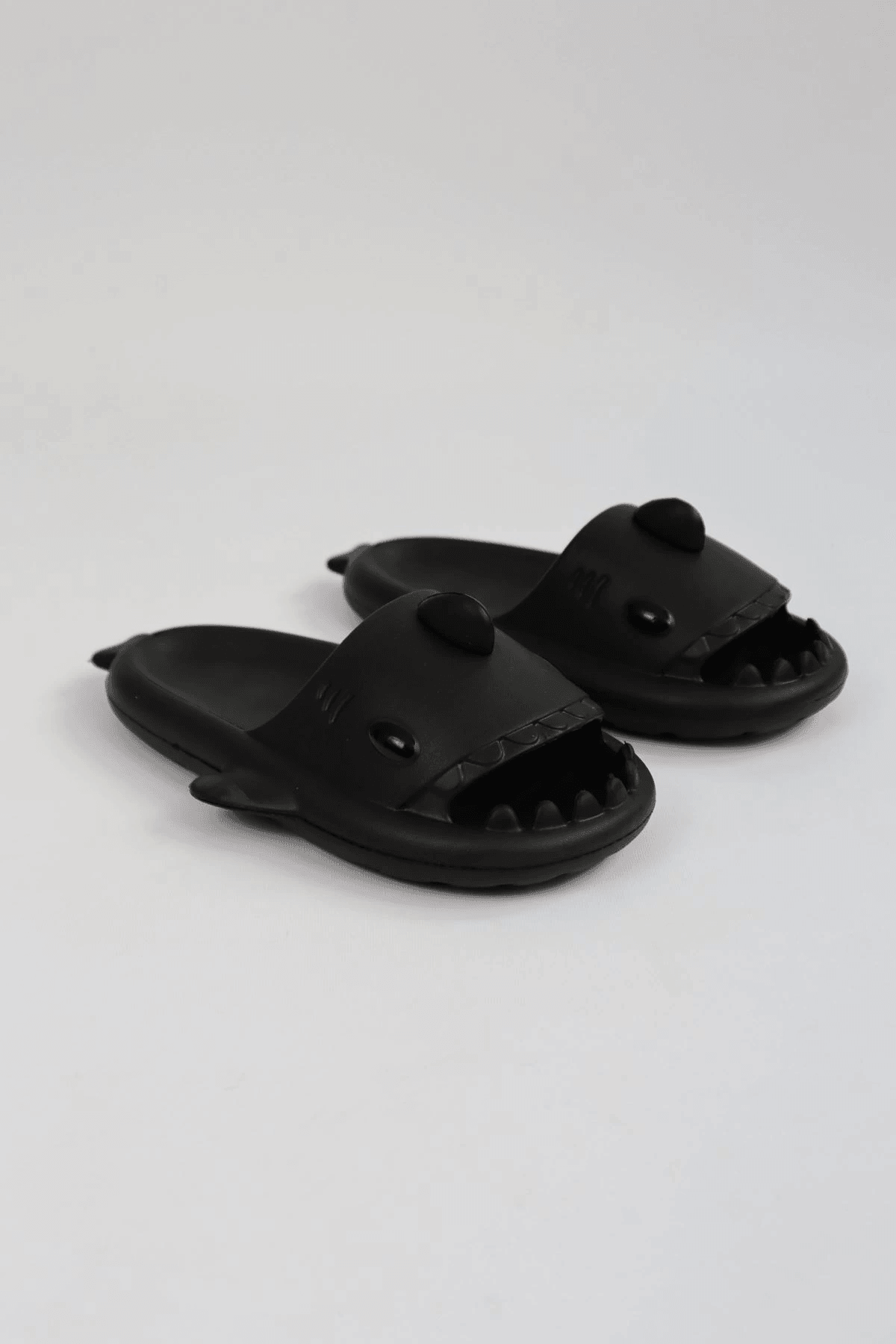 WG500 Köpekbalığı Siyah Unisex Tam Ortopedik Terlik Shark Slides