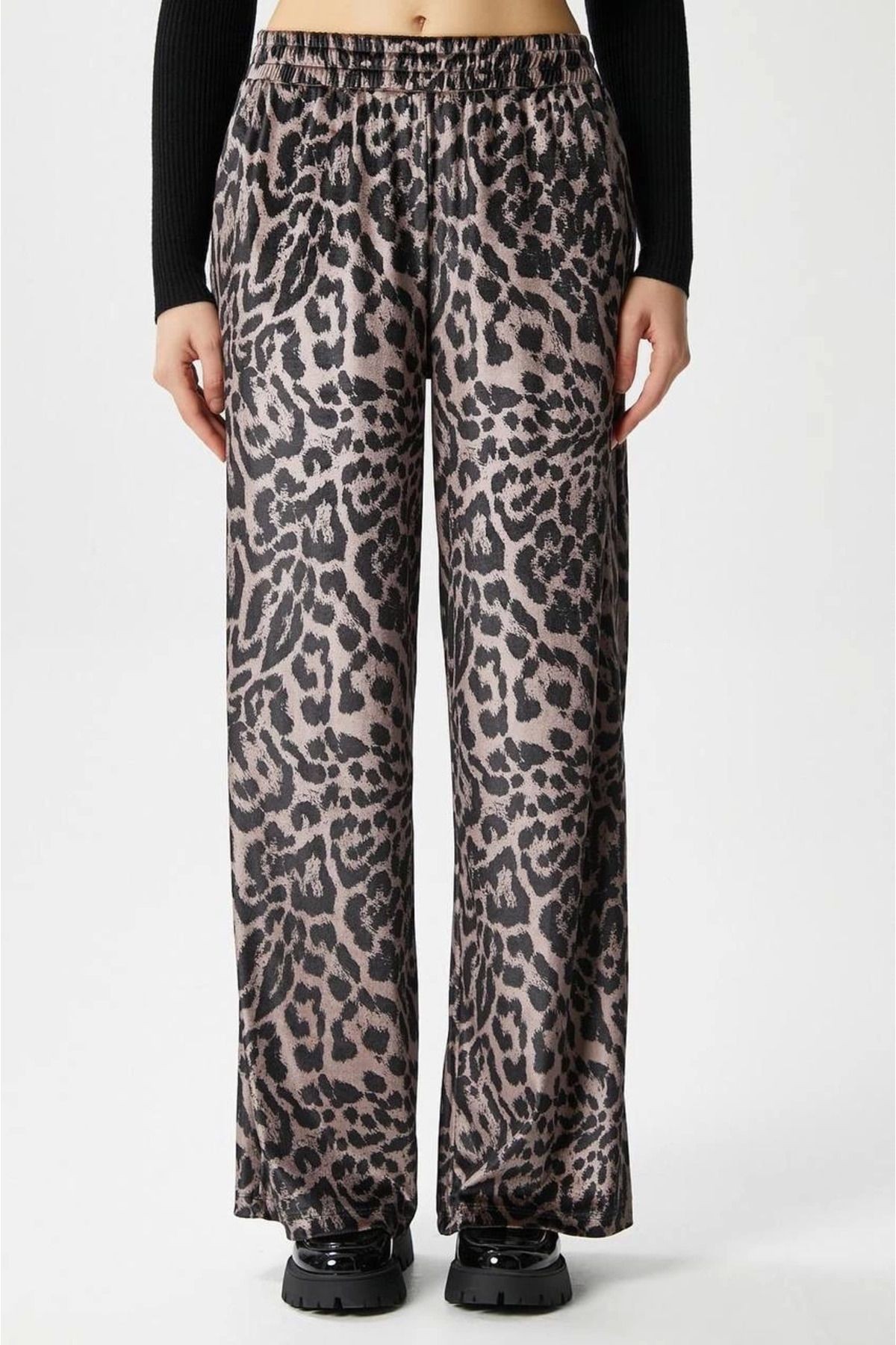 Leopar desen pantolon