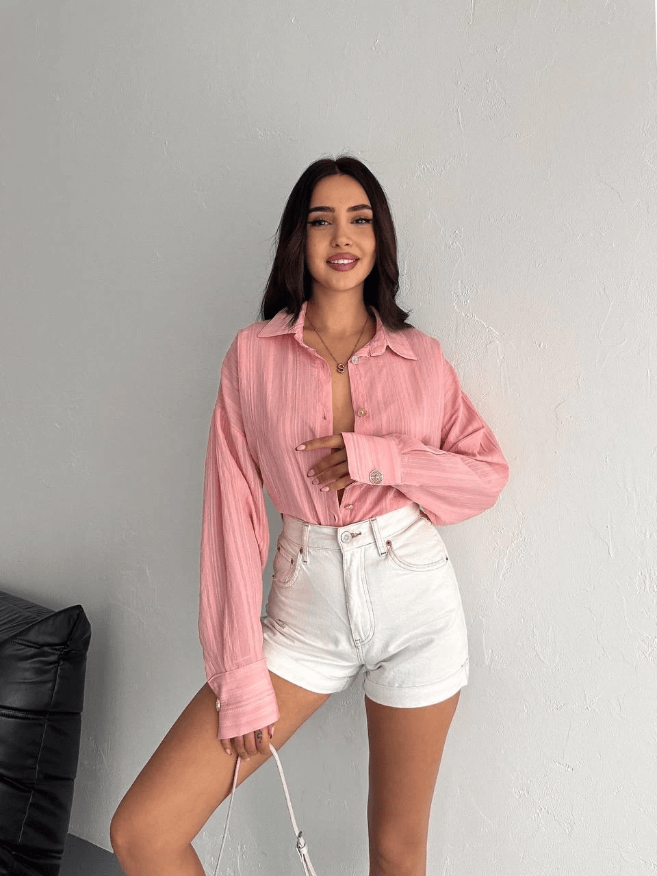 Çizgili oversize gömlek