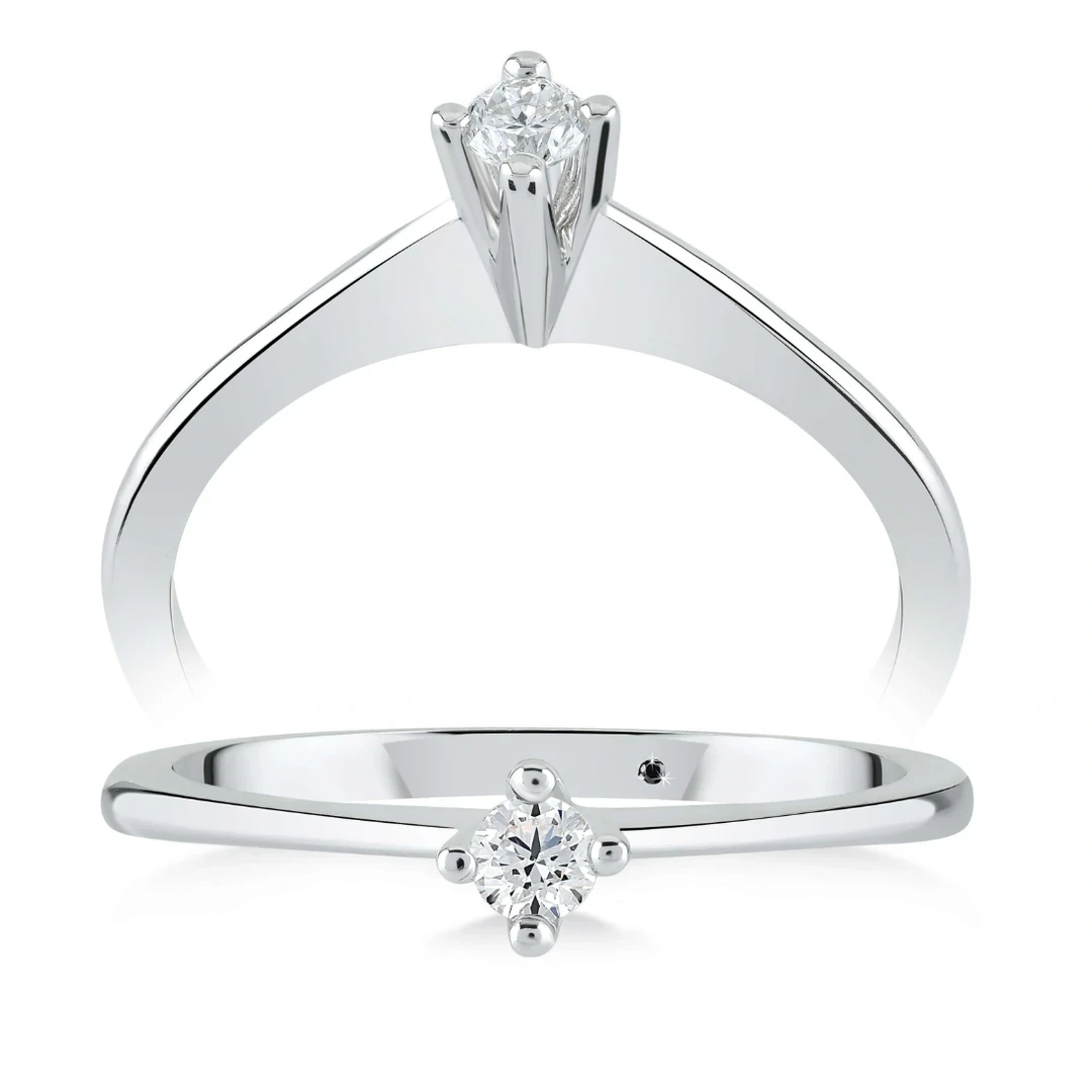 0,13 Karat Tektaş Pırlanta Yüzük