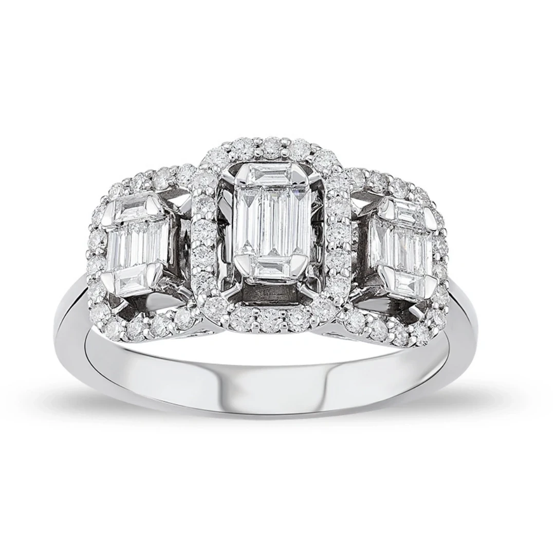 0,53 Karat Pırlanta Baget Yüzük