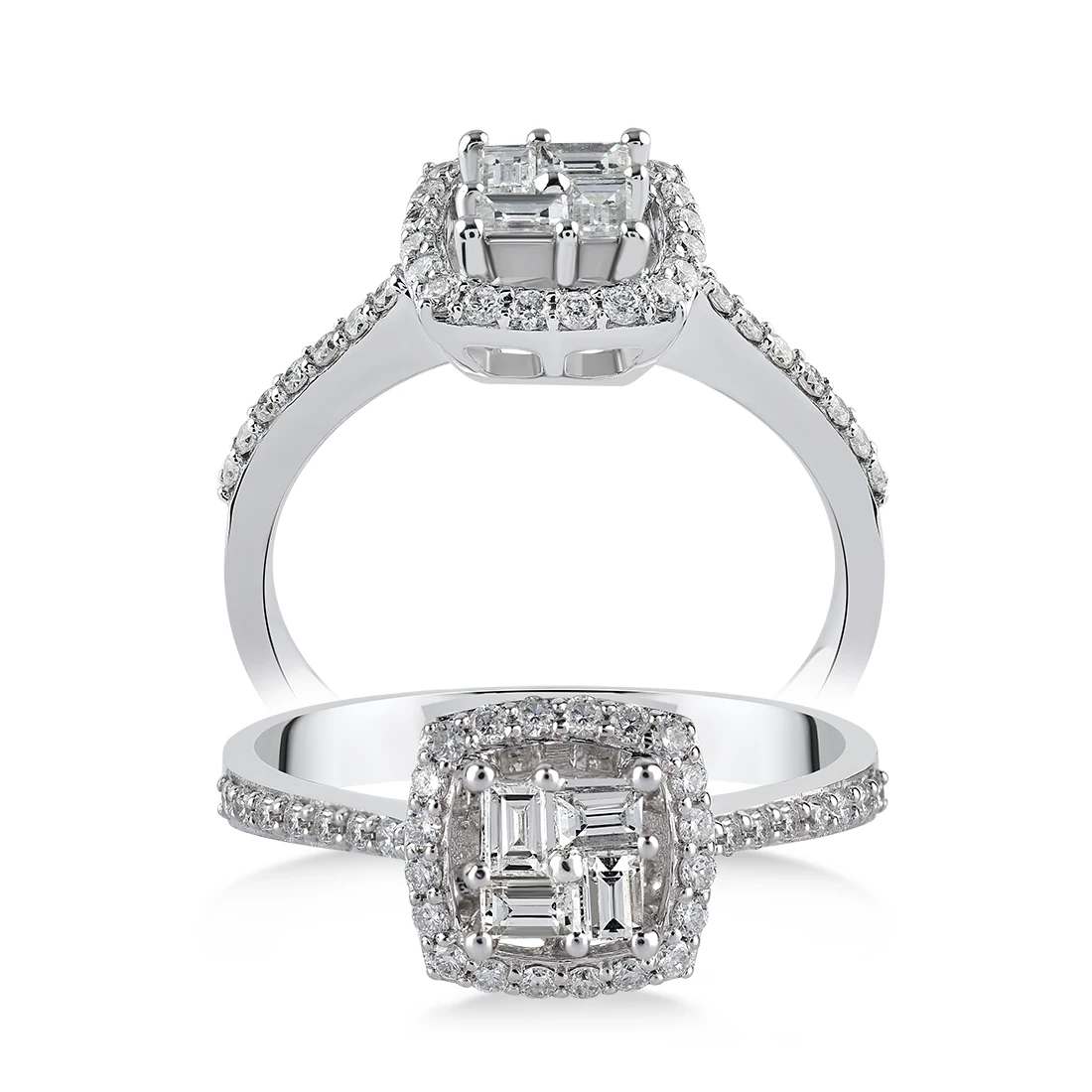 0,45 Karat Pırlanta Baget Yüzük