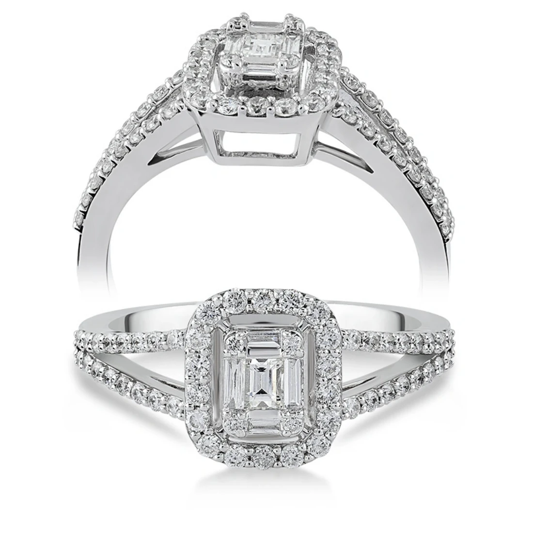 0,47 Karat Pırlanta Baget Yüzük