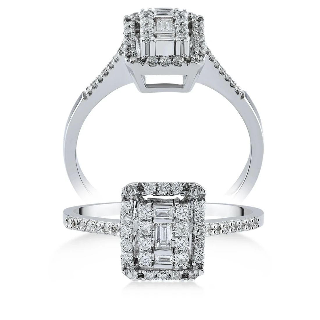 0,25 Karat Pırlanta Baget Yüzük