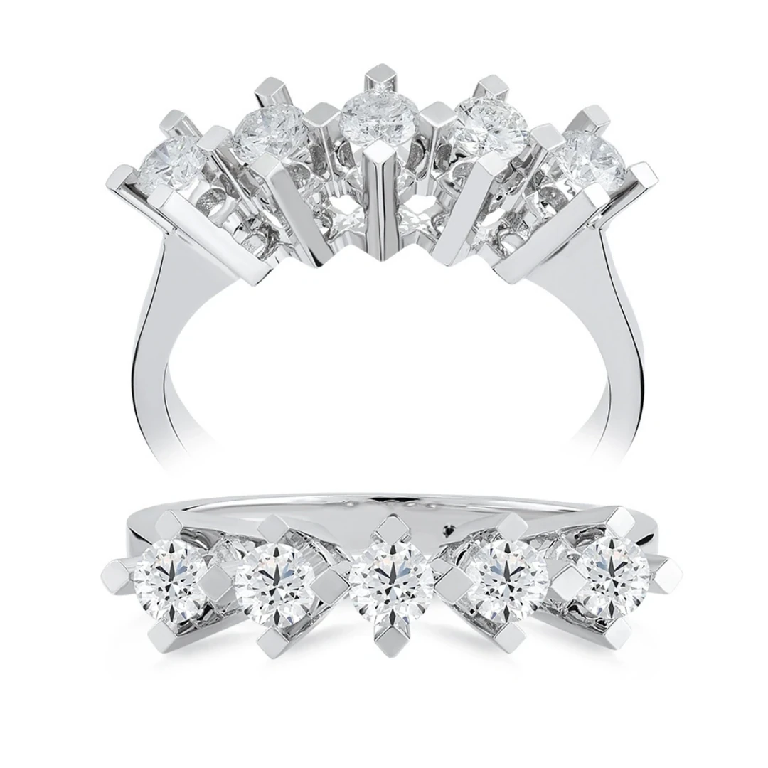 0,45 Karat Pırlanta Beştaş Yüzük