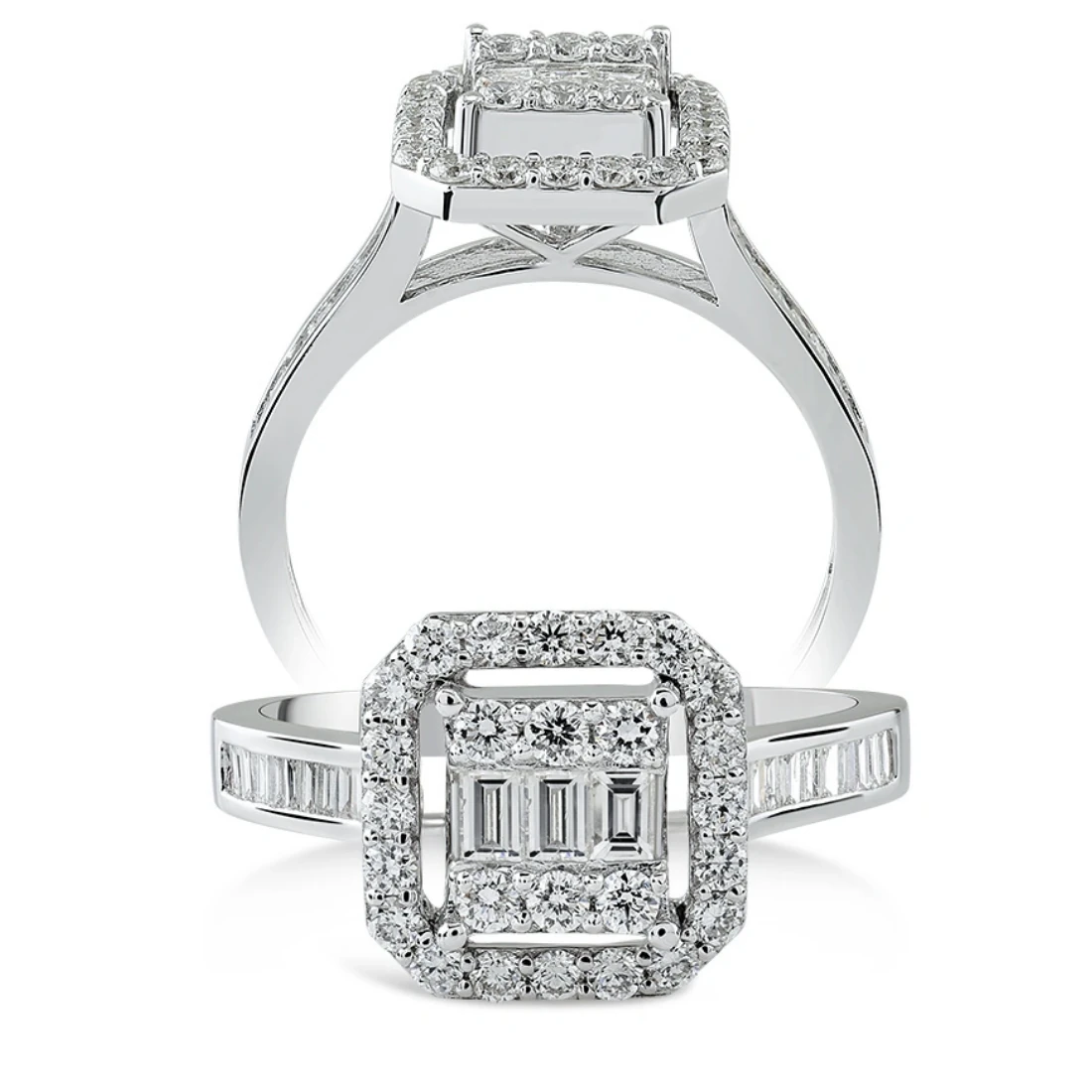 0,63 Karat Pırlanta Baget Yüzük