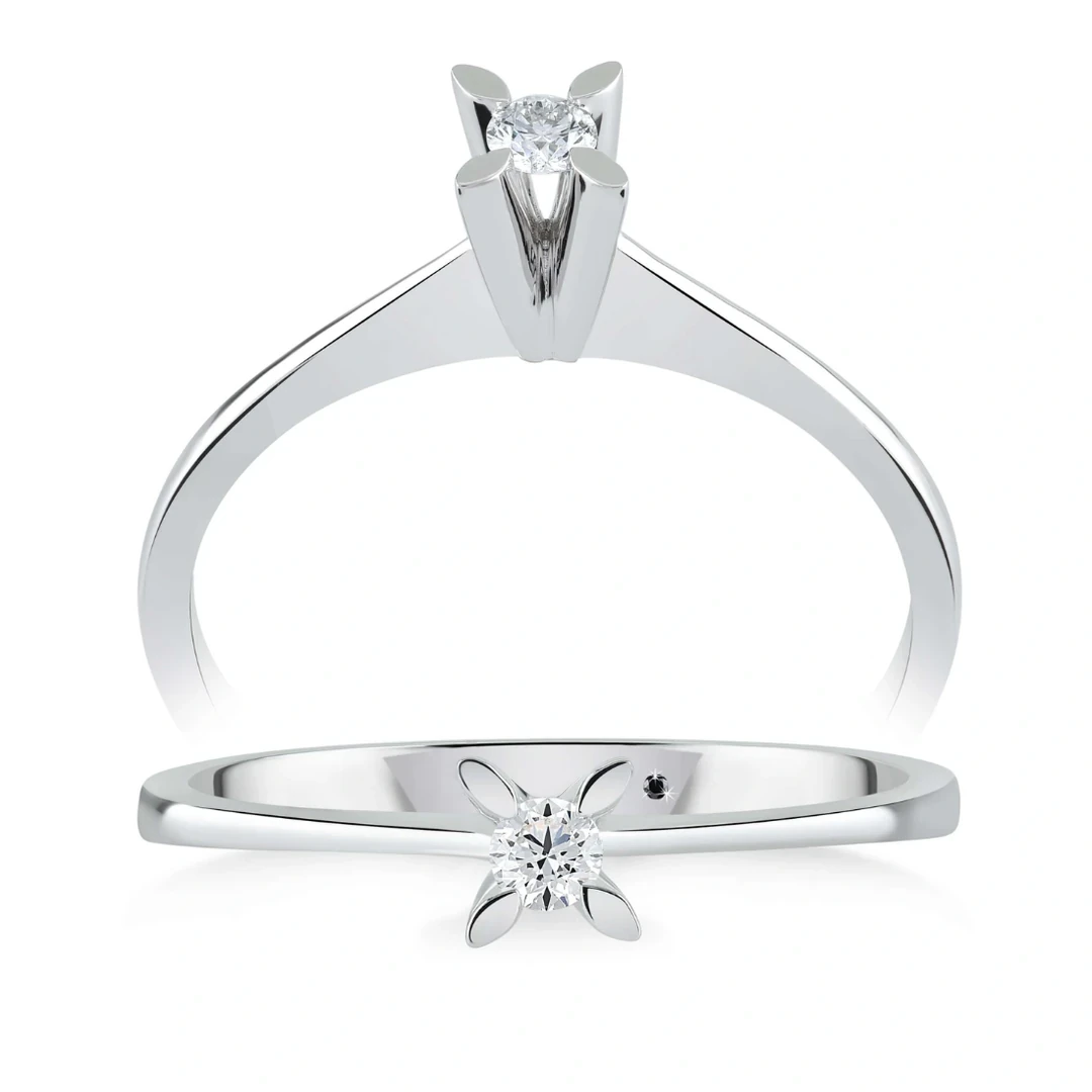 0,12 Karat Tektaş Pırlanta Yüzük